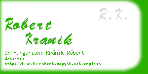 robert kranik business card