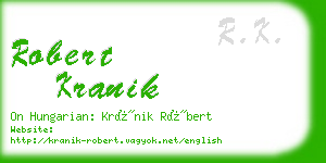 robert kranik business card